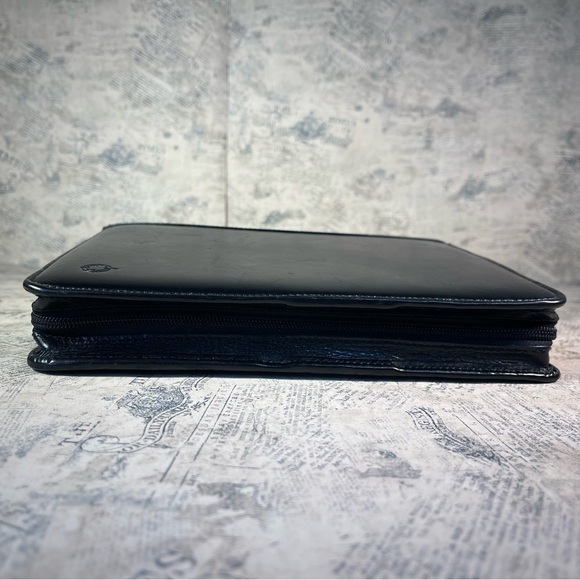 Franklin Covey Black Full Grain Leather Classic Planner - Vintage - Picture 6 of 16